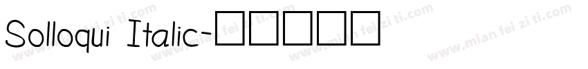 Solloqui Italic字体转换